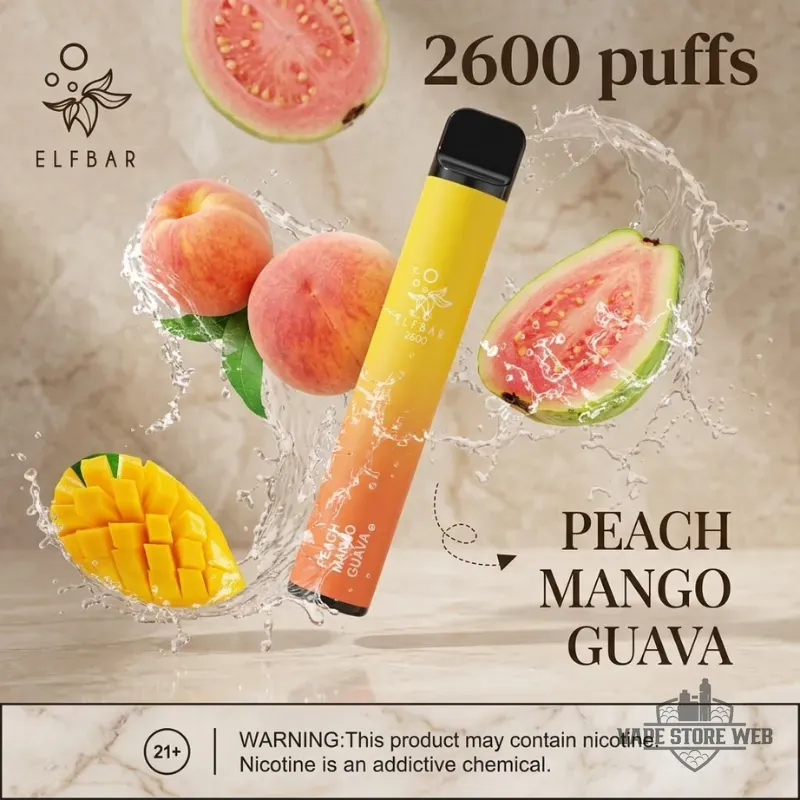ELFBAR 2600 Puffs 20MG Disposable Vape in Dubai 9 elfbar 2600 puffs 20mg disposable vape in dubai peach mango guava