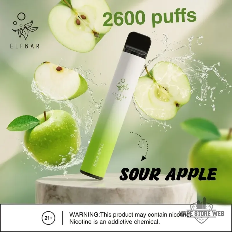 ELFBAR 2600 Puffs 20MG Disposable Vape in Dubai 11 elfbar 2600 puffs 20mg disposable vape in dubai sour apple