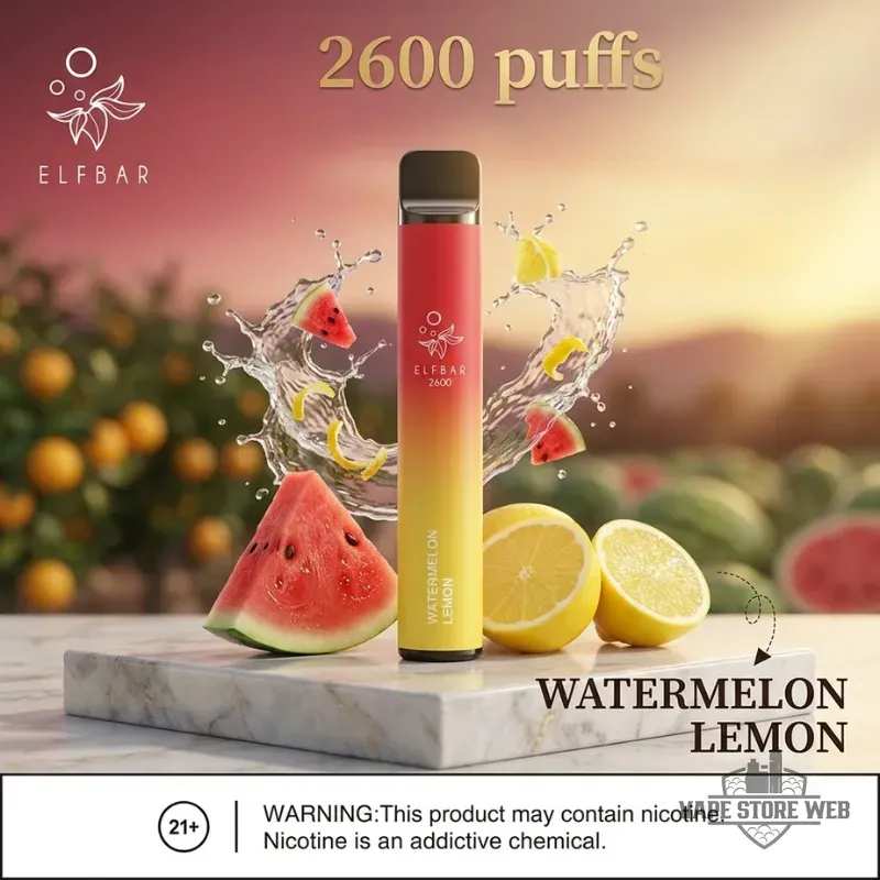 ELFBAR 2600 Puffs 20MG Disposable Vape in Dubai 3 elfbar 2600 puffs 20mg disposable vape in dubai watermelon lemon