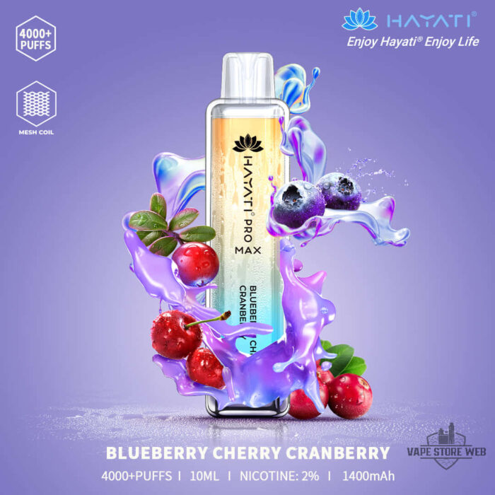 HAYATI PRO MAX 4000 BLUEBERRY CHERRY CRANBERRY