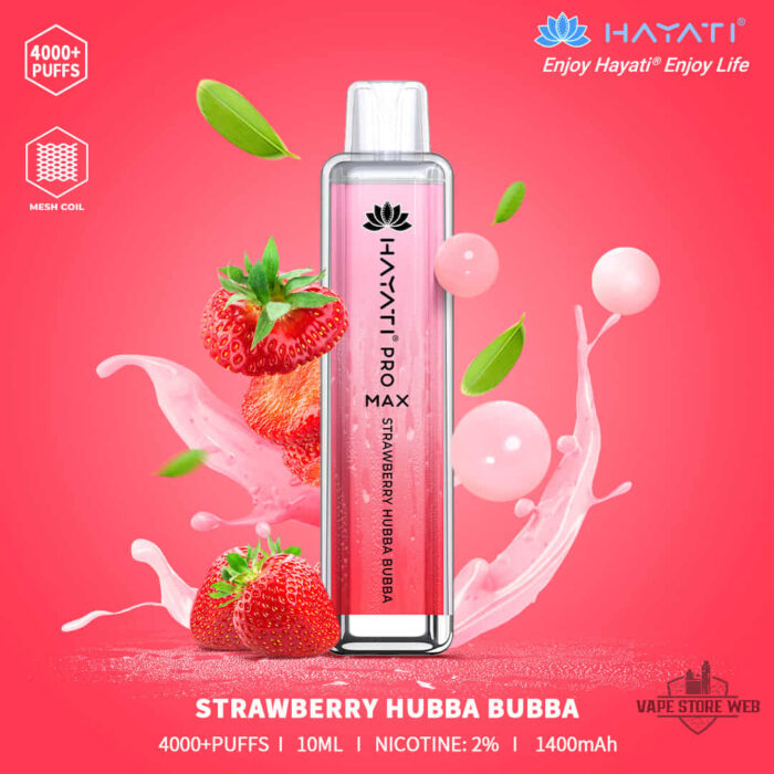 HAYATI PRO MAX 4000 STRAWBERRY HUBBA BUBBA