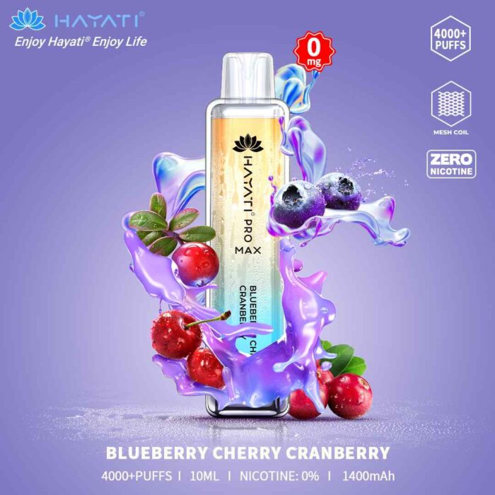 HAYATI Pro Max 4000 Puffs Price in Dubai BLUEBERRY CHERRY CRANBERRY