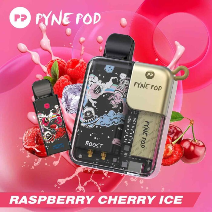 PP PYNE POD Boost 8k 8000 Puffs Price in Dubai RASPBERRY CHERRY ICE