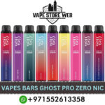 VAPES BARS GHOST PRO Zero Nicotine 3500 Puffs Price in Dubai