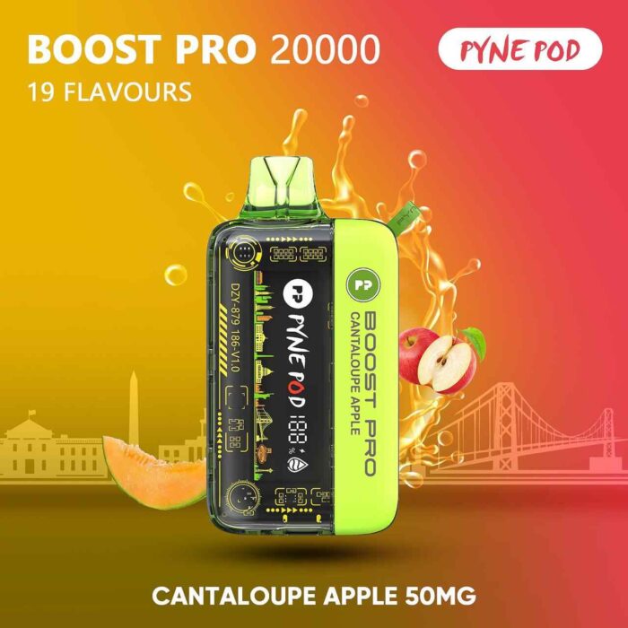 PYNE POD BOOST PRO 20000 Puffs Price in Dubai CANTALOUPE APPLE