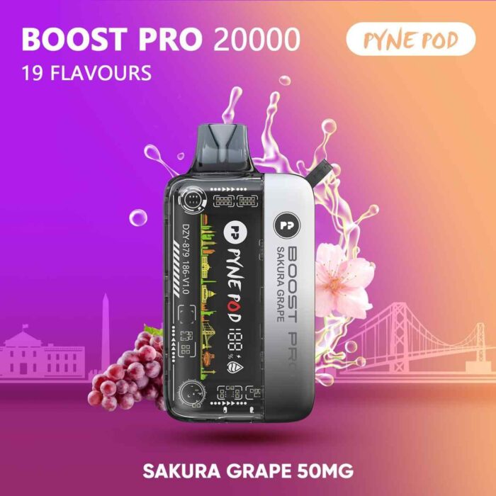 PYNE POD BOOST PRO 20000 Puffs Price in Dubai SAKURA GRAPE