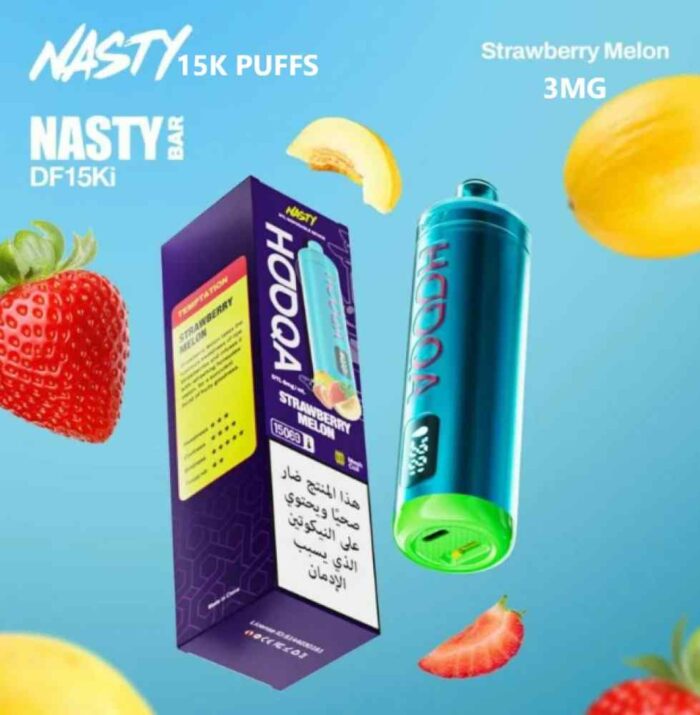 NASTY BAR Hooqa DF15Ki 15000 Puffs Price in Dubai STRAWBEEY MELON