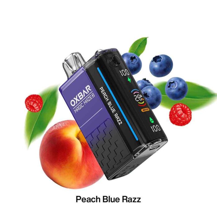 OXBAR Magic Maze 2 30000 Puffs 50MG Nicotine Disposable Vape in Dubai - PEACH BLUE RAZZ