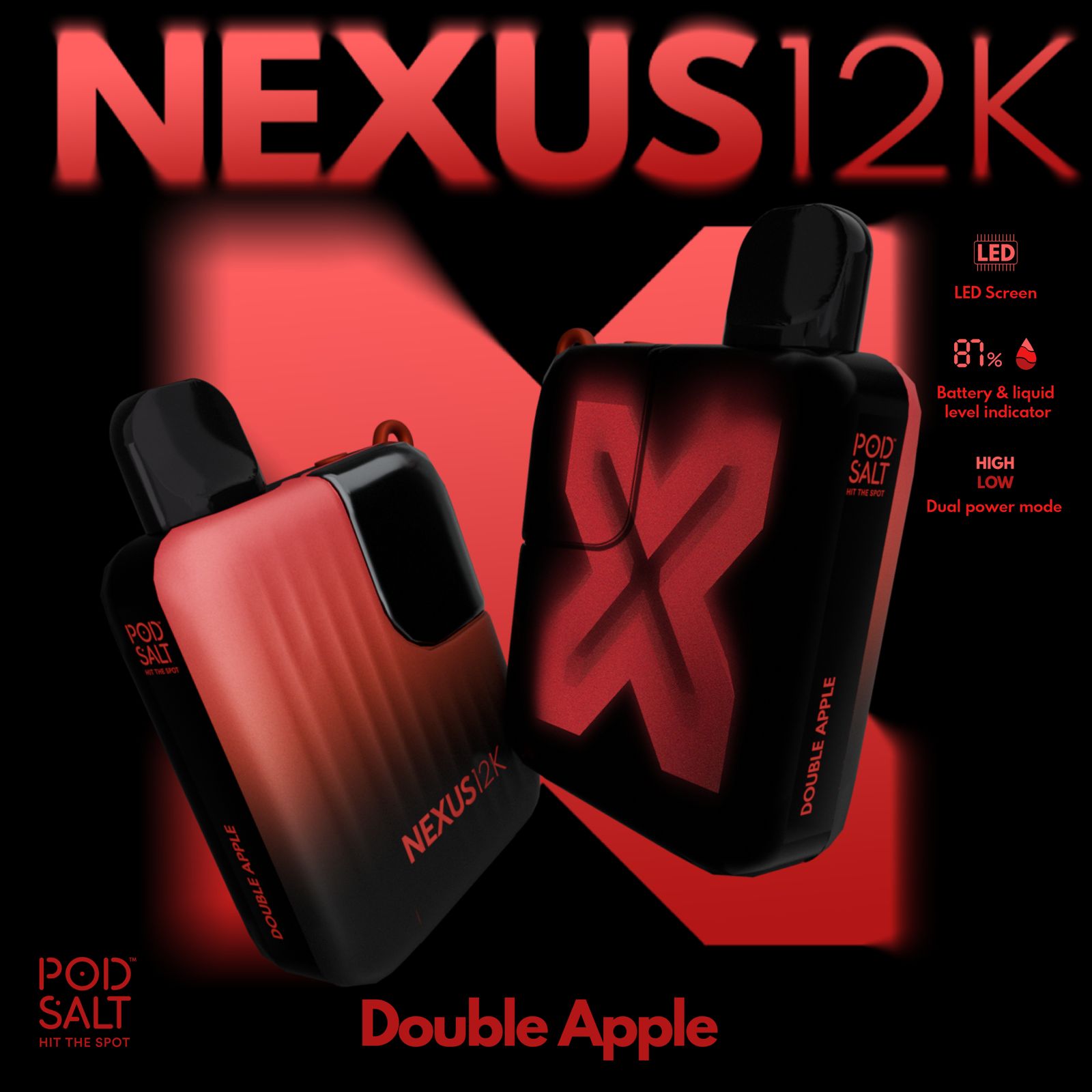 POD SALT Nexus 12000 Puffs Price in Dubai DOUBLE APPLE