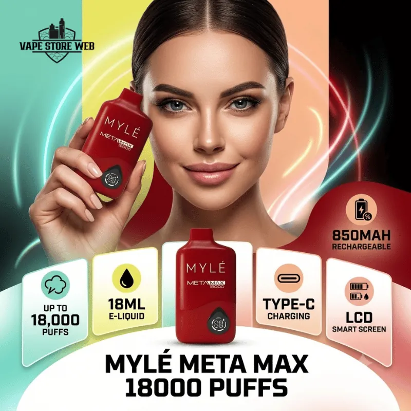 MYLÉ Meta Max 18000 Puffs Disposable Vape in Dubai 1 myle meta max 18000 puffs disposable vape
