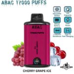 ABAC 17000 Puffs Dual Mesh 5% Nicotine Disposable Vape Price in Dubai Cherry Grape Ice