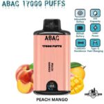 ABAC 17000 Puffs Dual Mesh 5% Nicotine Disposable Vape Price in Dubai Peach Ice