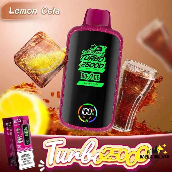 BOUNCE TURBO 25000 Puffs Disposable Vape Price in Dubai Lemon Cola