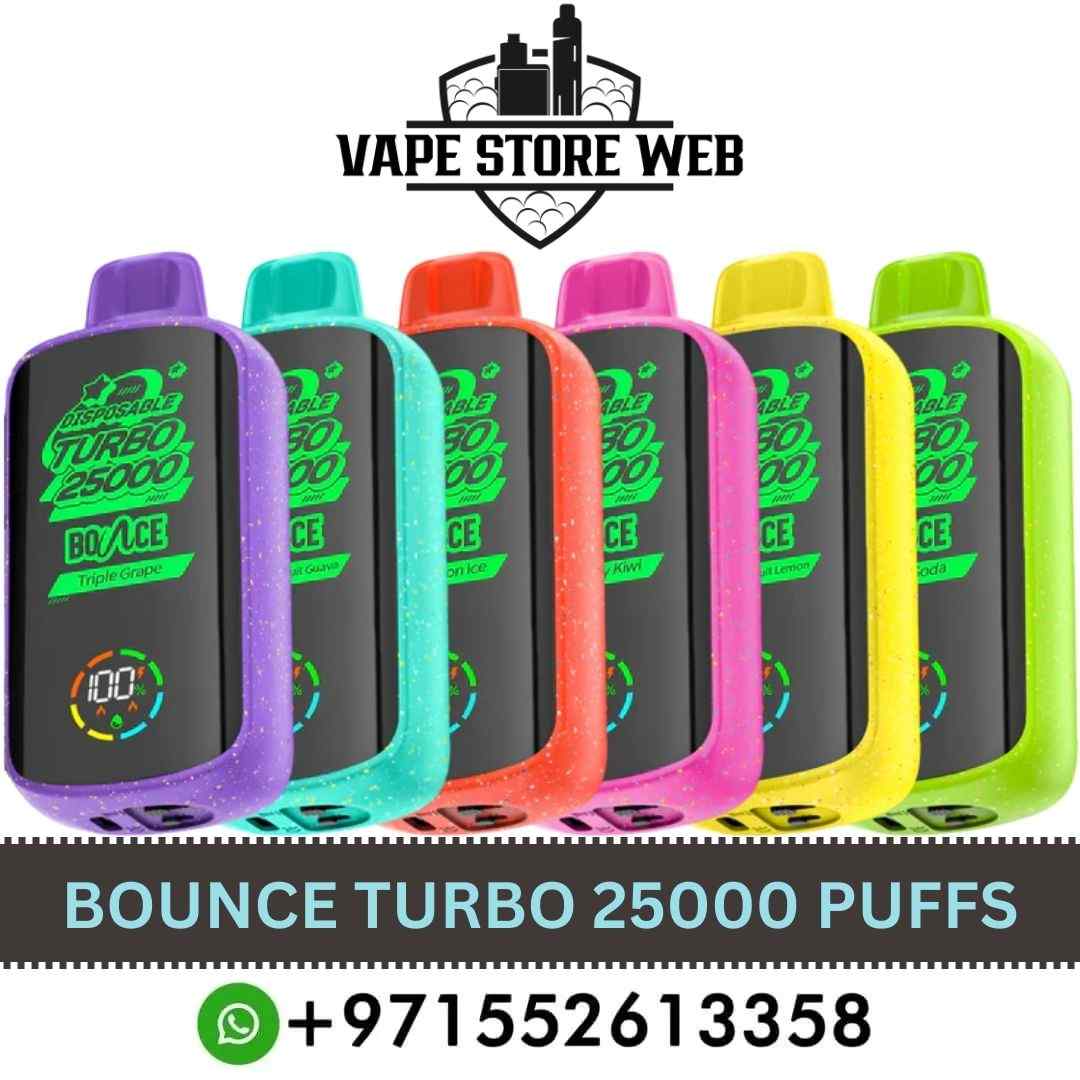 BOUNCE Turbo 25000 Puffs Salt Nicotine 5% Disposable Vape in Duabi