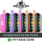 ELFBAR Raya D3 25000 Puffs Disposable Vape Price in Dubai, UAE