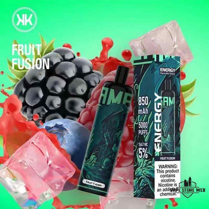 KK ENERGY Bar 5000 Puffs Disposable Vape Price in Dubai Fruit Fusion