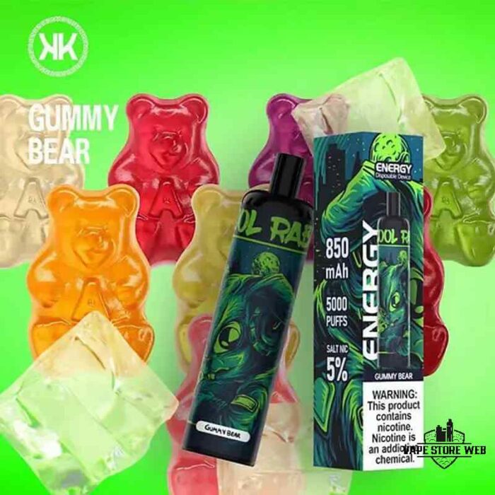 KK ENERGY Bar 5000 Puffs Disposable Vape Price in Dubai Gummy Bear