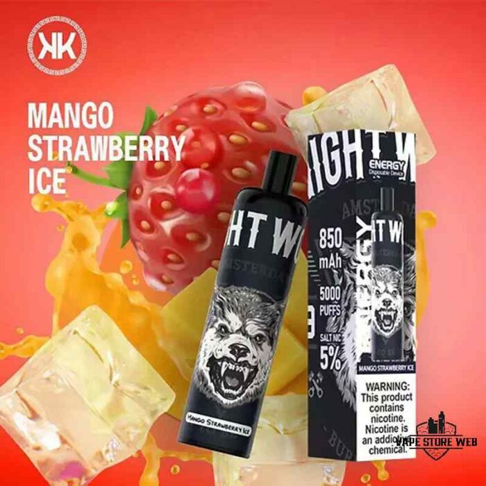 KK ENERGY Bar 5000 Puffs Disposable Vape Price in Dubai Mango Strawberry Ice