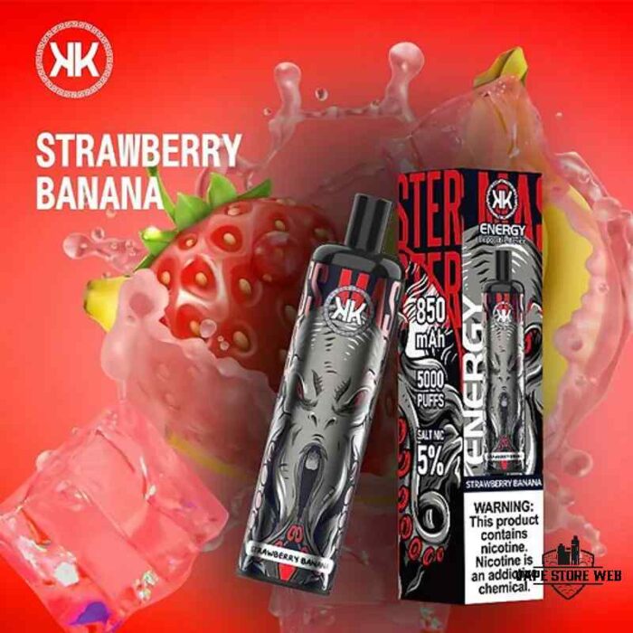 KK ENERGY Bar 5000 Puffs Disposable Vape Price in Dubai Strawberry Banana