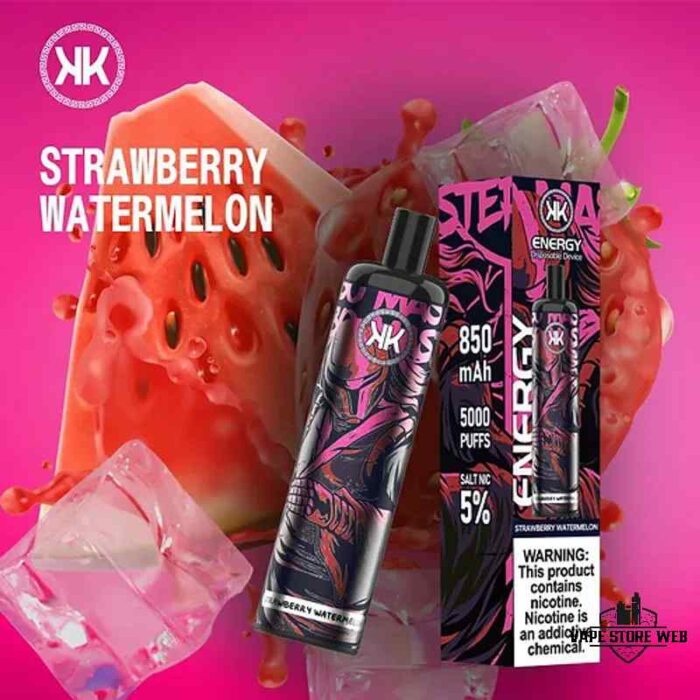 KK ENERGY Bar 5000 Puffs Disposable Vape Price in Dubai Strawberry Watermelon