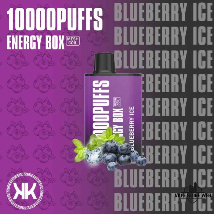 KK ENERGY Box 10000 Puffs Disposable Vape Price in Dubai Blueberry Ice