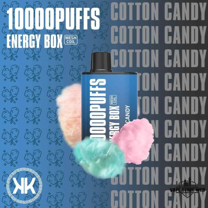 KK ENERGY Box 10000 Puffs Disposable Vape Price in Dubai Cotton-Candy