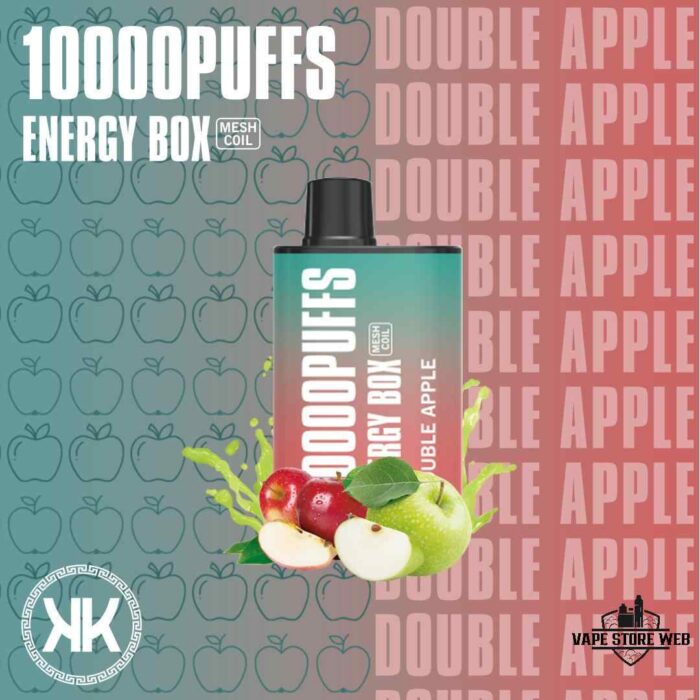 KK ENERGY Box 10000 Puffs Disposable Vape Price in Dubai Double Apple