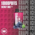 KK ENERGY Box 10000 Puffs Disposable Vape Price in Dubai Grape Ice