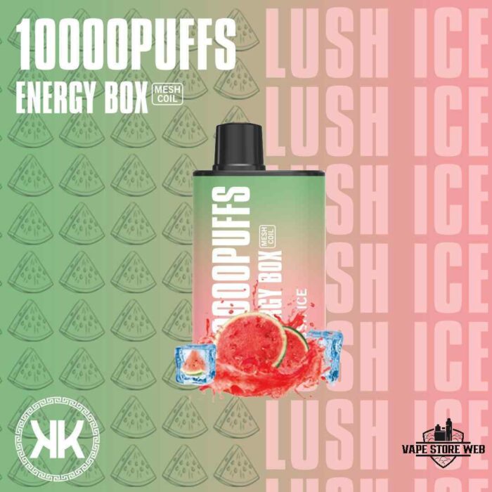 KK ENERGY Box 10000 Puffs Disposable Vape Price in Dubai Lush-ice