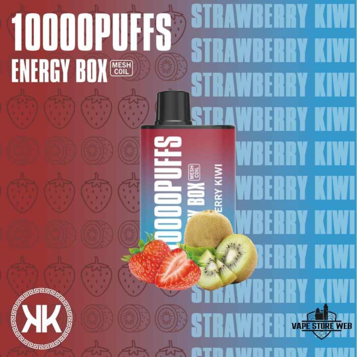 KK ENERGY Box 10000 Puffs Disposable Vape Price in Dubai Strawberry-Kiwi