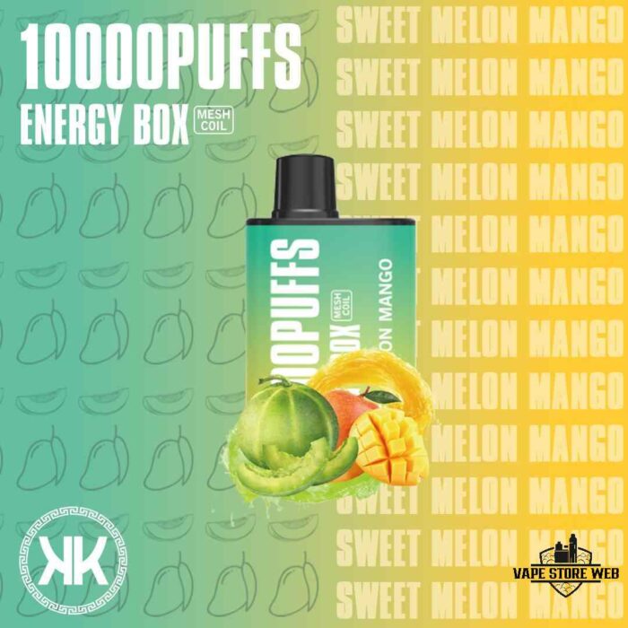 KK ENERGY Box 10000 Puffs Disposable Vape Price in Dubai Sweet-Melon-Mango