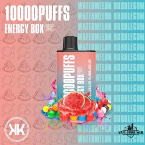 KK ENERGY Box 10000 Puffs Disposable Vape Price In Dubai Watermelon Bubblegum