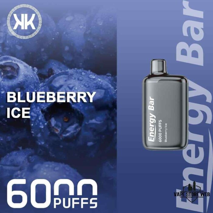 KK Energy Bar 6000 Puffs Disposable Vape Price in Dubai Blueberry Ice