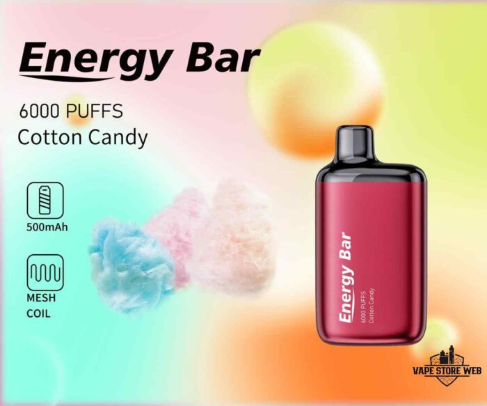 KK Energy Bar 6000 Puffs Disposable Vape Price in Dubai Cotton Candy