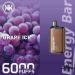 KK Energy Bar 6000 Puffs Disposable Vape Price in Dubai Grape Ice