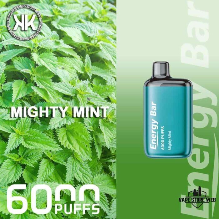 KK Energy Bar 6000 Puffs Disposable Vape Price in Dubai Mighty Mint