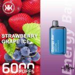 KK Energy Bar 6000 Puffs Disposable Vape Price in Dubai Strawberry Grape Ice