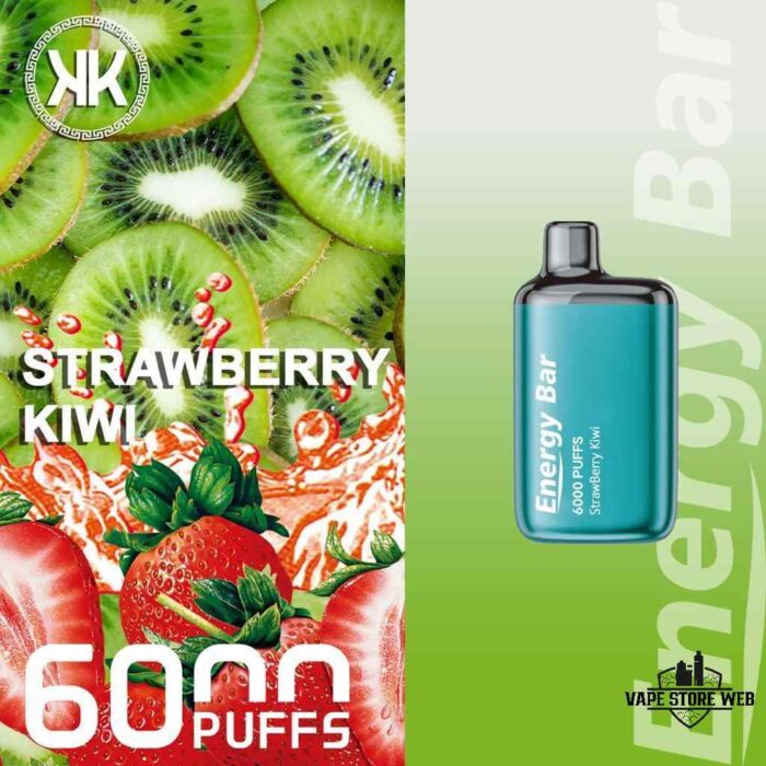 KK Energy Bar 6000 Puffs Disposable Vape Price in Dubai Strawberry Kiwi