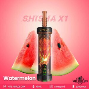 MFU Shisha X1 40000 Puffs Salt Nicotine 5mg Disposable Vape In Dubai Watermelon