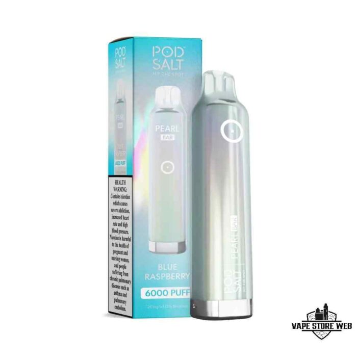 POD SALT Pearl Bar 6000 Puffs 20mg Disposable Vape Price in Dubai Blue Raspberry