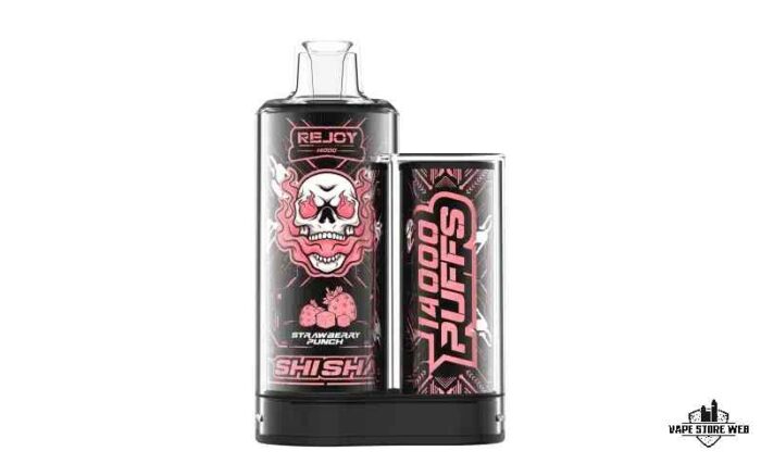 REJOY Shisha 14000 Puffs Salt Nicotine 20mg Disposable Vape Price in Dubai Strawberry Punch