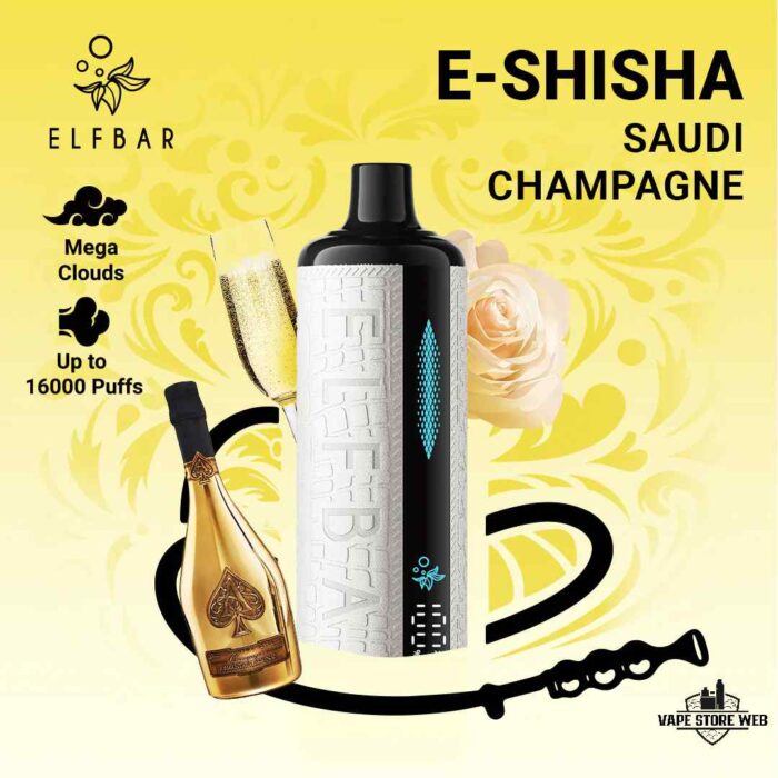 ELF BAR E SHISHA 16000 Puffs Price in Dubai SAUDI CHAMPAGENE