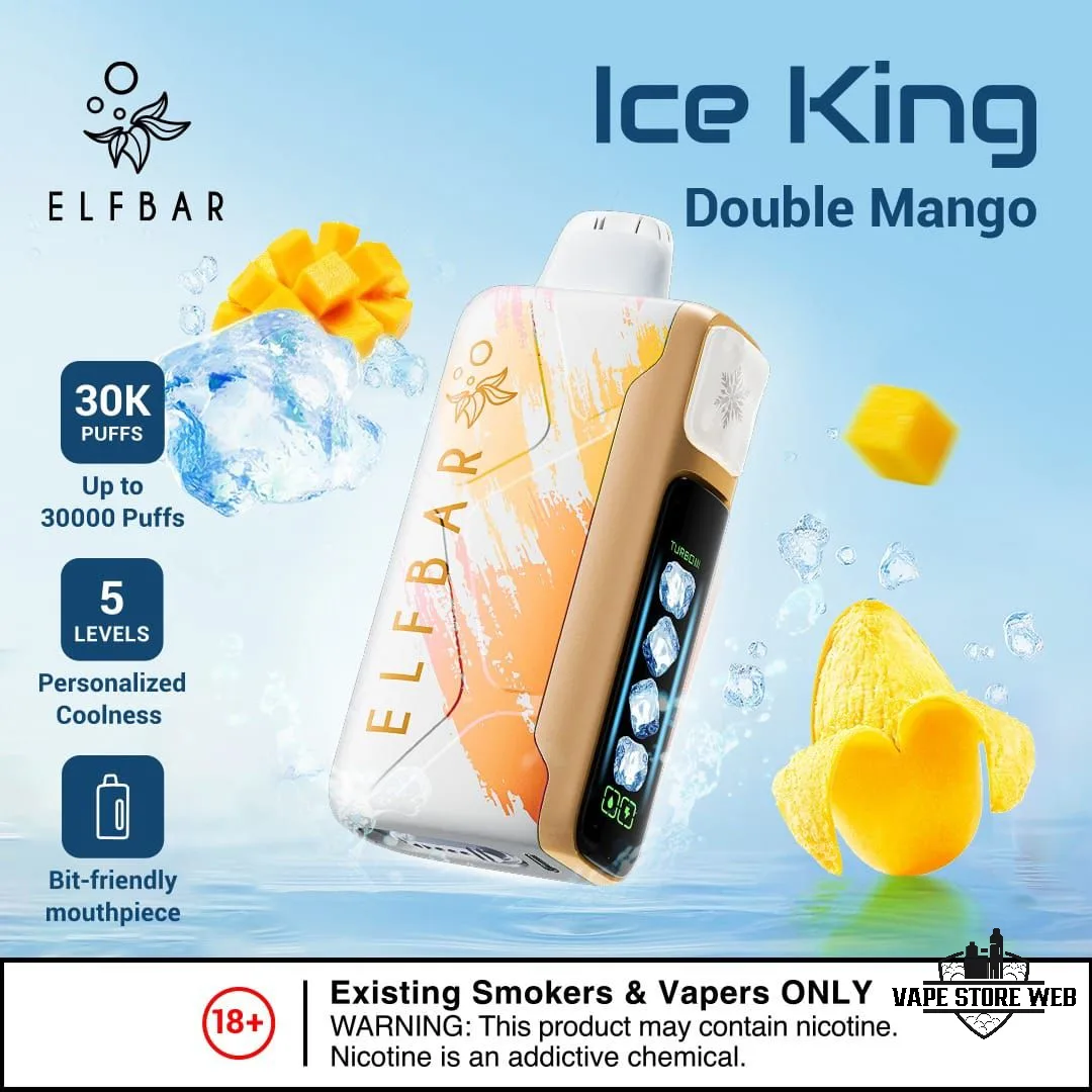 ELF BAR Ice King 30000 Puffs 50MG Disposable Vape in Dubai 13 ELF BAR ICE KING 30000 PRICE IN DUBAI DOUBLE MANGO