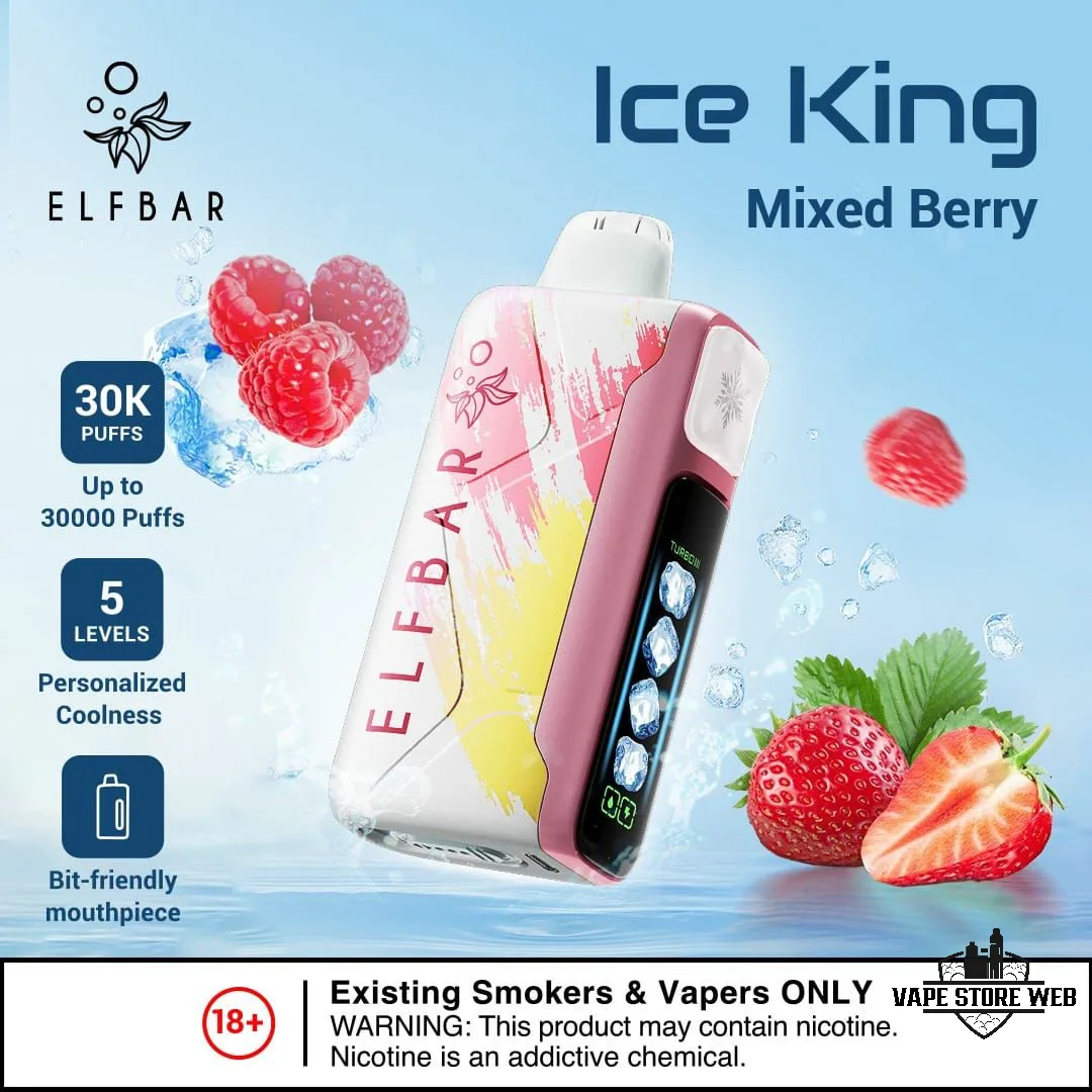 ELF BAR Ice King 30000 Puffs 50MG Disposable Vape in Dubai 7 ELF BAR ICE KING 30000 PRICE IN DUBAI MIXED BERRY