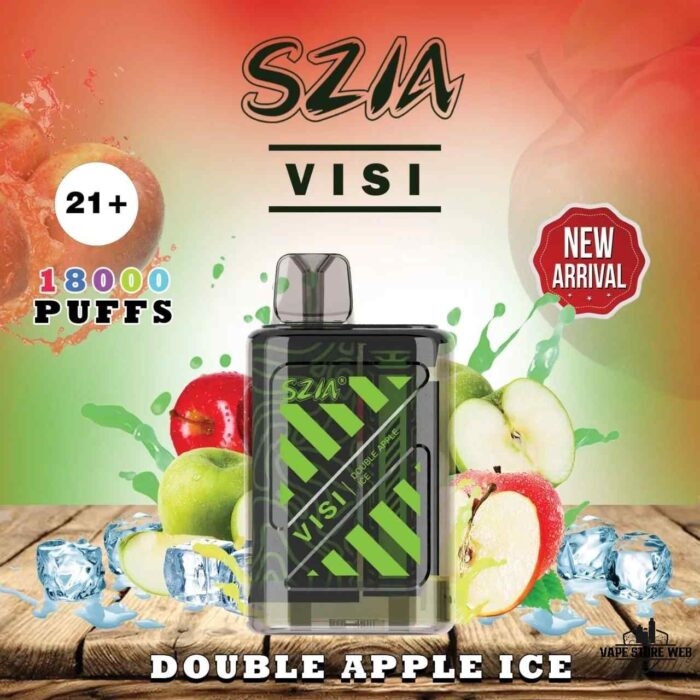 SZIA Visi 18000 Puffs 20MG Disposable Vape Price in Duabi Double Apple Ice