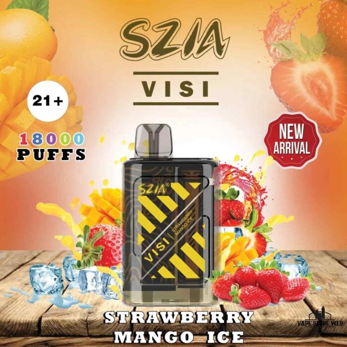 SZIA Visi 18000 Puffs 20MG Disposable Vape Price in Duabi Strawberry Mango Ice