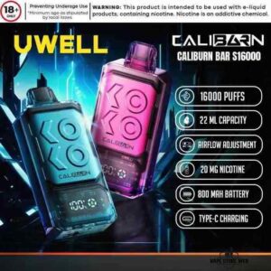 UWELL Caliburn Bar 16000 Puffs 20MG Disposable Vape In UAE