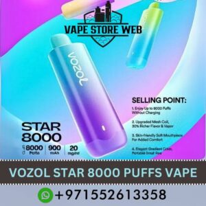 VOZOL Star 8000 Puffs 20MG Nicotine Disposable Vape In Dubai