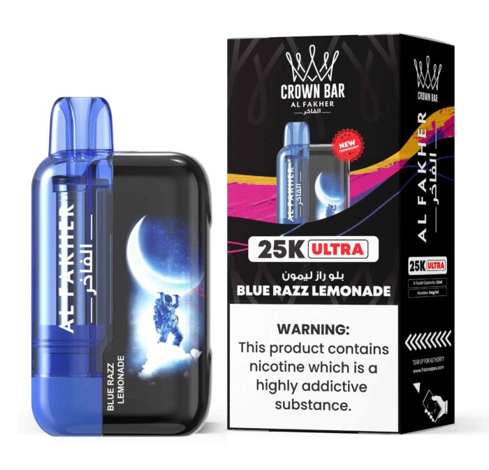 Al Fakher Ultra 25000 Puffs 50MG Disposable Vape Price in Duabi Blue Razz Lemonade