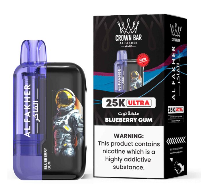 Al Fakher Ultra 25000 Puffs 50MG Disposable Vape Price in Duabi Blueberry Gum